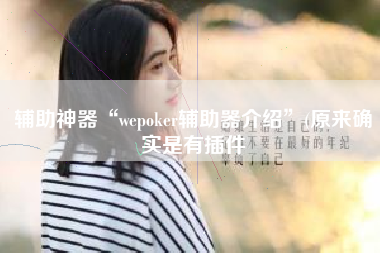 辅助神器“wepoker辅助器介绍”(原来确实是有插件