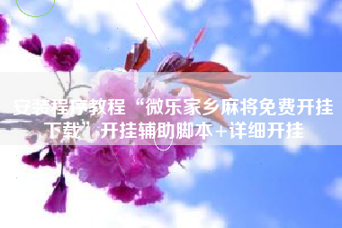 安装程序教程“微乐家乡麻将免费开挂下载”开挂辅助脚本+详细开挂